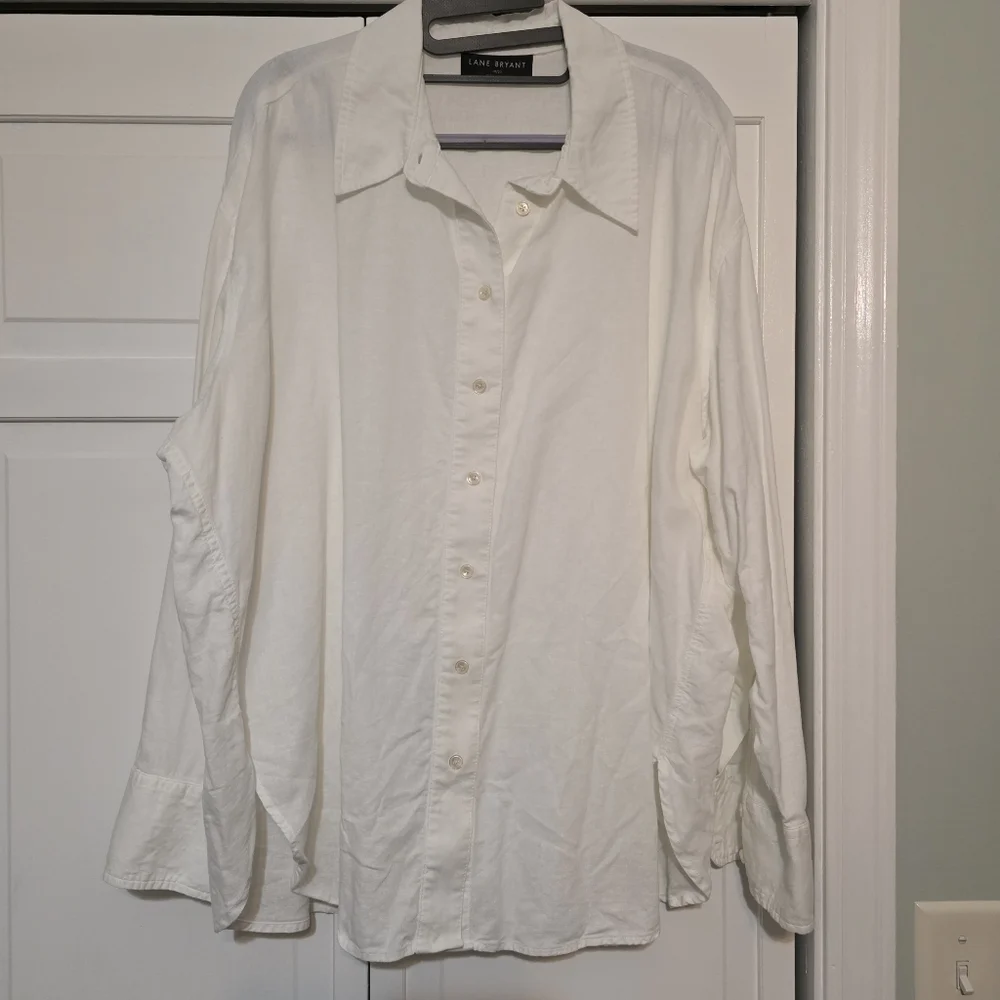 Lane Bryant Lot of 2 Outfits - Linen - Tops 18/20, Pants 20L - Picture 2 of 13